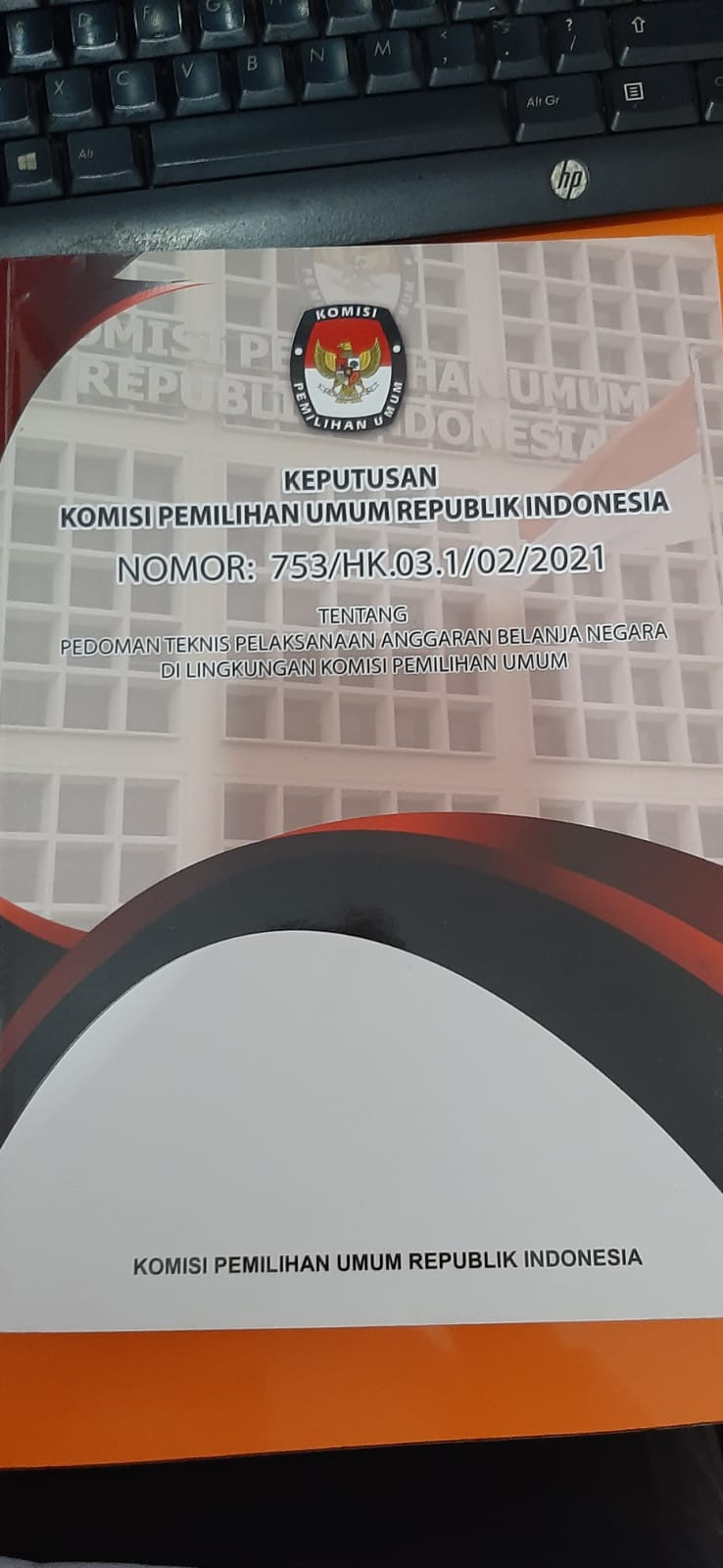 KEPUTUSAN KOMISI PEMILIHAN UMUM REPUBLIK INDONESIA NOMOR 753/HK.03.1/02/2021